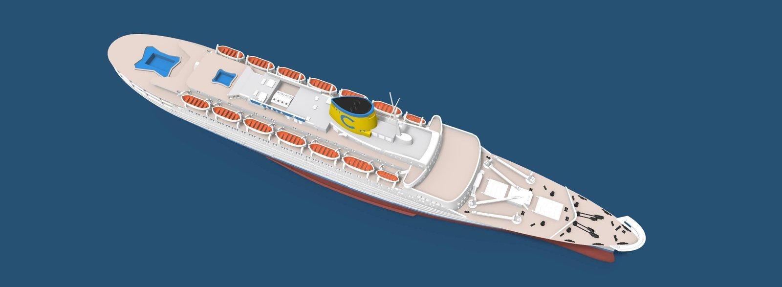 CARLA C. Costa Line cruise ship print-ready model - Image 8