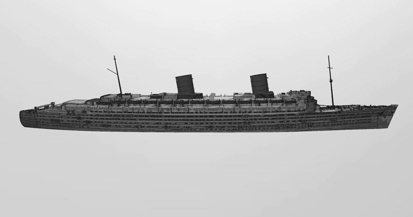 Cunard original RMS Queen Elizabeth ocean liner 3D print-ready model - Image 8