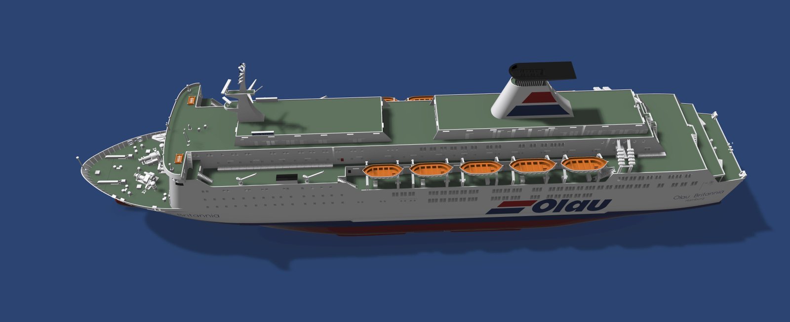 MS Olau Britannia ferry 1/250 100-pieces model kit - Image 8