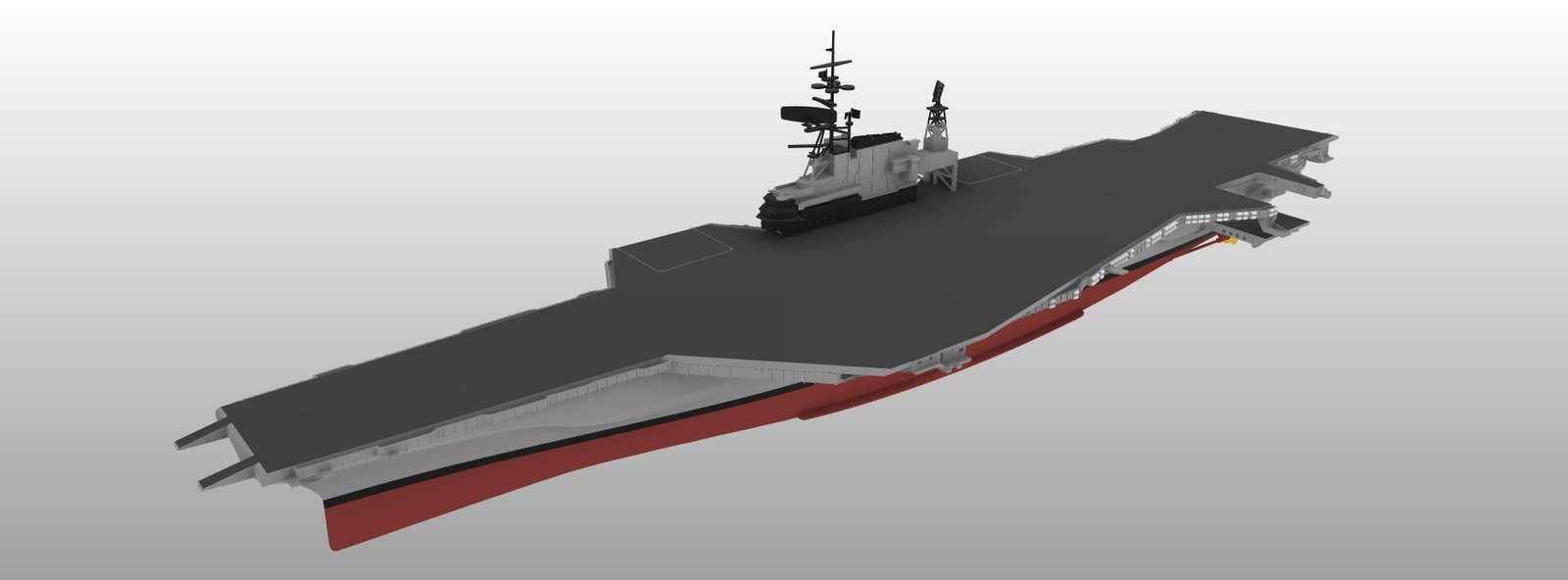 USS MIDWAY CV41 Aircraft carrier print ready model - Image 8