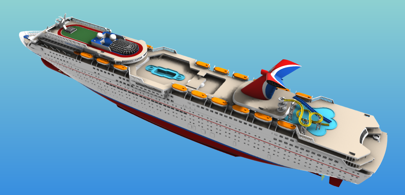 CARNIVAL IMAGINATION cruise ship 3d printable model - Image 9