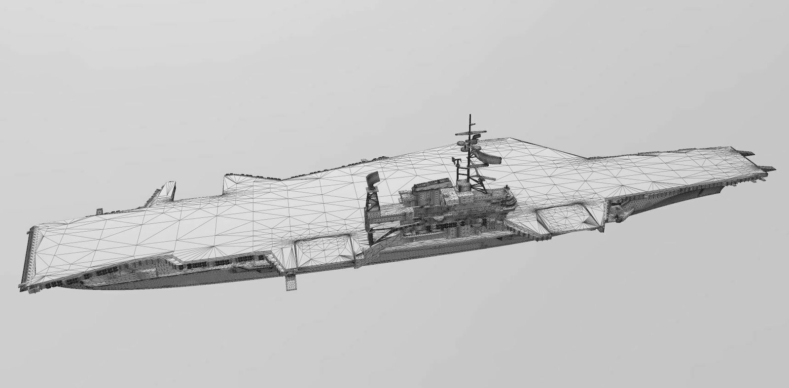 USS MIDWAY CV41 Aircraft carrier print ready model - Image 9