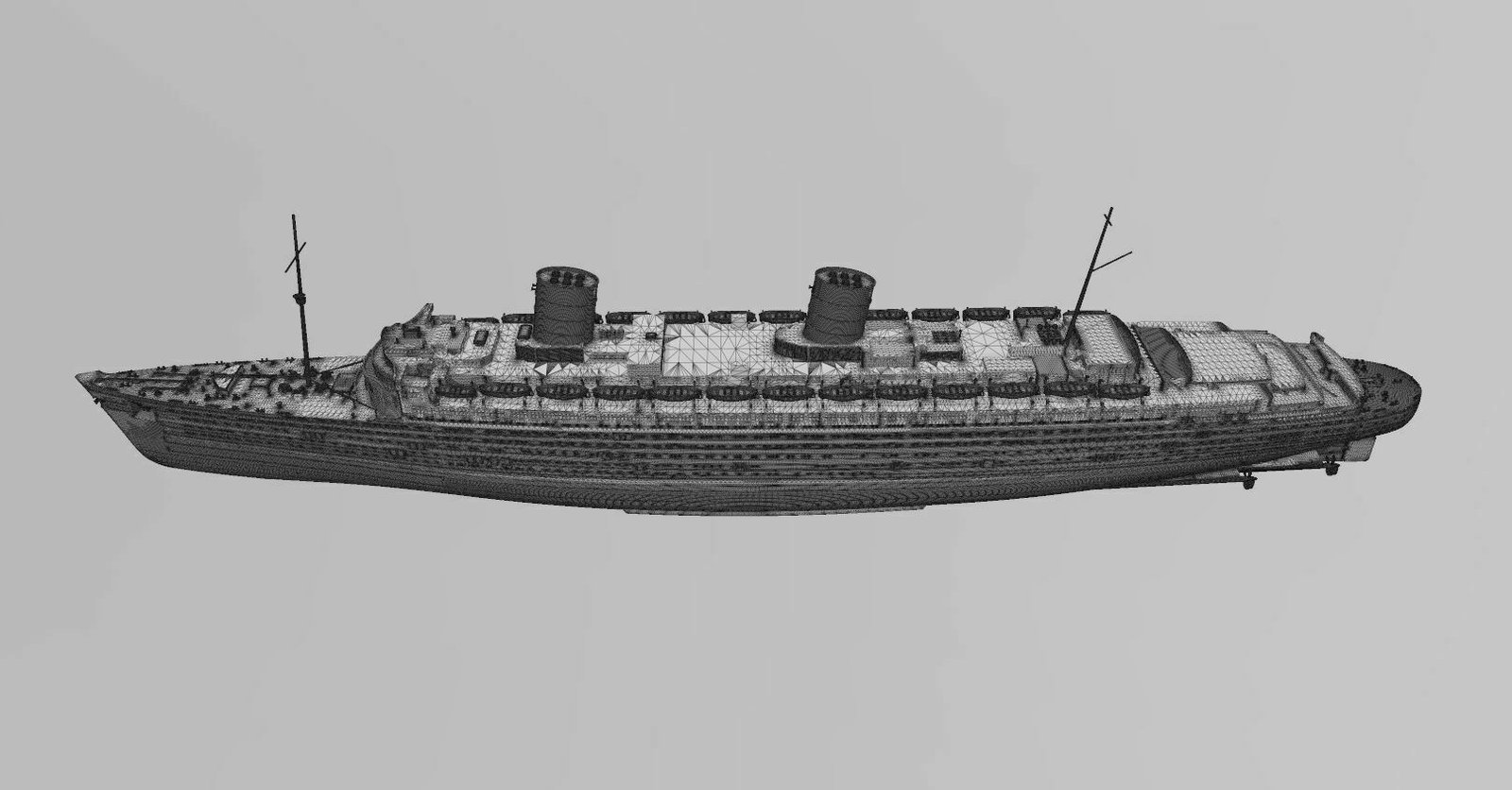 Cunard original RMS Queen Elizabeth ocean liner 3D print-ready model - Image 10