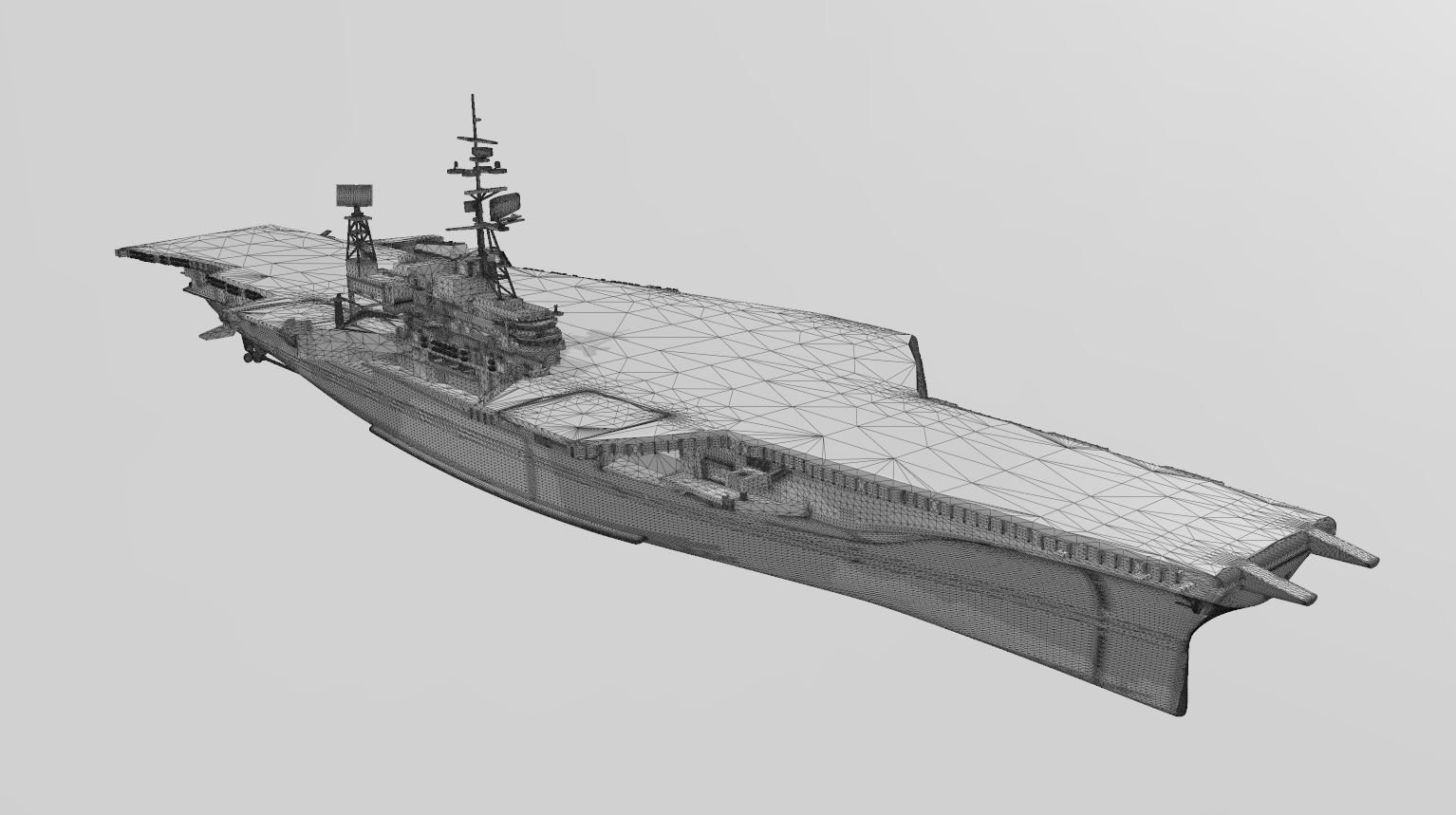 USS MIDWAY CV41 Aircraft carrier print ready model - Image 10